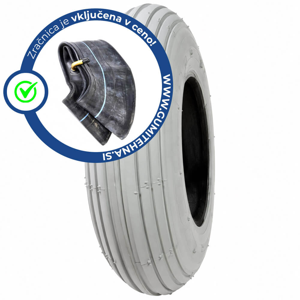 Guma za invalidski voziček 200-50 4PR S-379 TT - Set siv