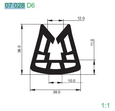 PROFIL 07028 D6 L9000 PROFIL 07028 D6 L9000