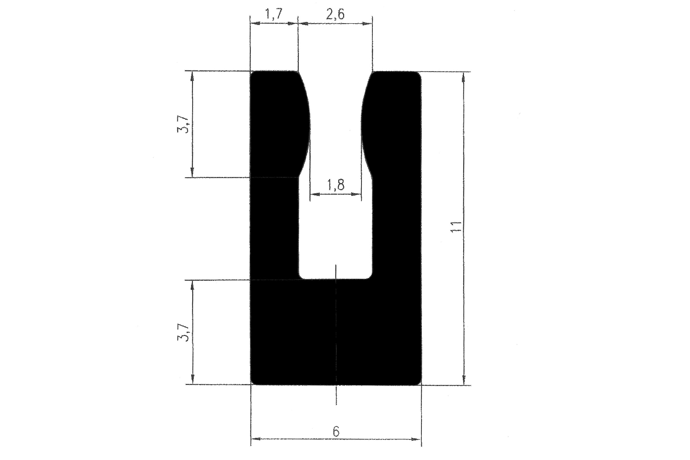 PROFIL PENASTI 06004 D15 ČRN