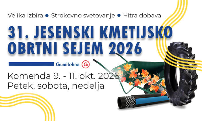 31. jesenski kmetijsko obrtni sejem v komendi 2026 Gumitehna