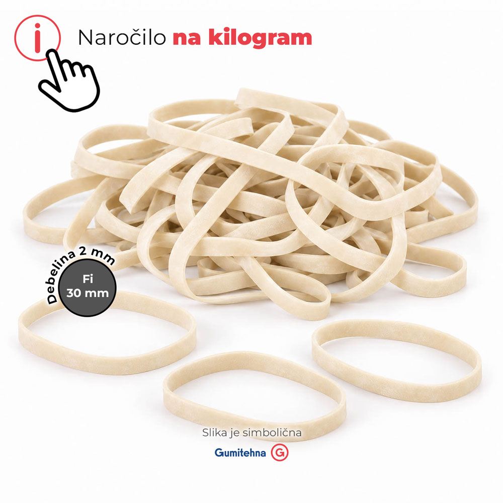 Elastike na kilogram fi 30 mm x 2 - BELA