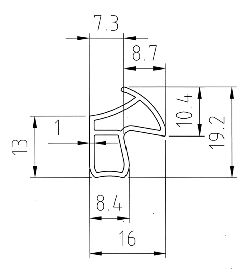 PROFIL ZA KOV.PODBOJ 051 BELI PROFIL ZA KOV.PODBOJ 051 BELI