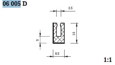 PROFIL PENASTI 06005 D15 ČRN