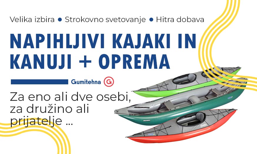 Napihljlivi kajaki in kanuji za eno ali več oseb